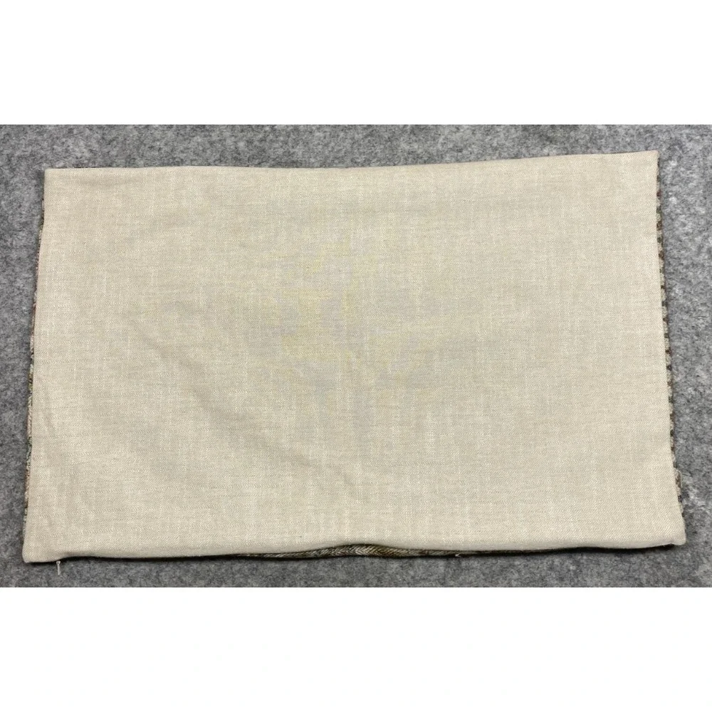 Pottery Barn Jaxton Print Lumbar Pillow Cover Beige 16x26 Paisley